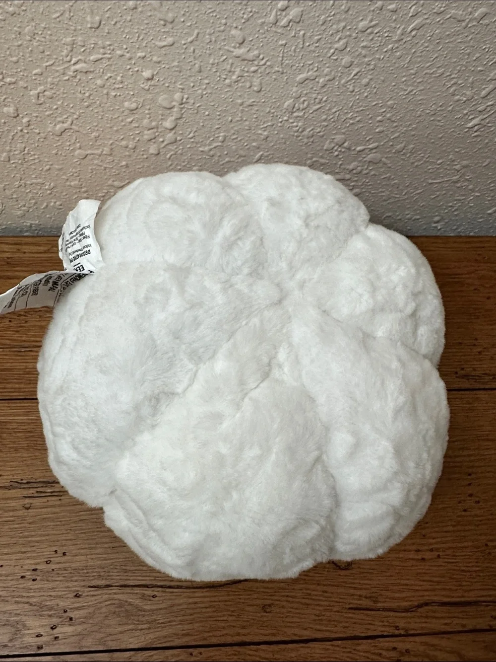 Plush White Decorative Pumpkin Pillow - Hyde & Eek!